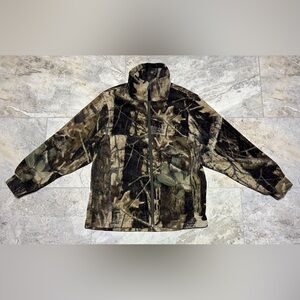 Columbia Camo Fleece Jacket Full Zip & Pockets Youth Size 8